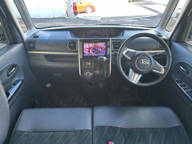 タント カスタムRSトップエディションSA2 新品タイヤ/純正 8インチ SDナビ/フリップダウンモニター/衝突安全装置/両側電動スライドドア/シート ハーフレザー/オートステップ/ヘッドランプ LED/Bluetooth接続/HDMI接続(4枚目)