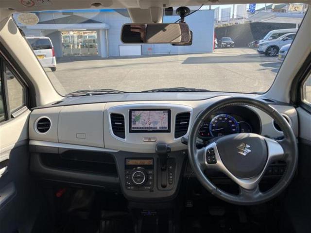 ワゴンR FZ 新品タイヤ/社外 SDナビ/レーダーブレーキサポート(スズキ)/シートヒーター 運転席/ETC/EBD付ABS/横滑り防止装置/アイドリングストップ/バックモニター/ワンセグTV バックカメラ(4枚目)