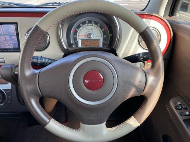 アルトラパンショコラ X 新品タイヤ/保証書/社外 SDナビ/シート 合皮/ヘッドランプ HID/Bluetooth接続/ETC/EBD付ABS/アイドリングストップ/地上波デジタルチューナー/DVD/禁煙車 DVD再生(14枚目)