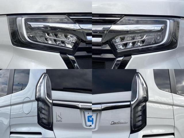 N-BOXカスタム L・ターボ 新品タイヤ/保証書/純正 9インチ SDナビ/衝突安全装置/両側電動スライドドア/車線逸脱防止支援システム/シート ハーフレザー/ドライブレコーダー 前後/ヘッドランプ LED/USBジャック 禁煙車(54枚目)