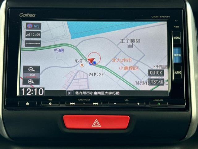 N-BOXカスタム SSパッケージ 新品タイヤ/保証書/純正 SDナビ/両側電動スライドドア/シートヒーター 前席/ドライブレコーダー 社外/ヘッドランプ HID/ETC/EBD付ABS/横滑り防止装置/アイドリングストップ ドラレコ(10枚目)