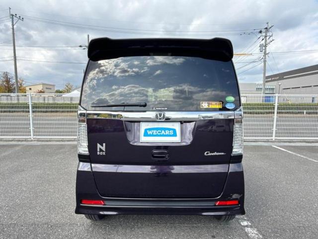 N-BOXカスタム SSパッケージ 新品タイヤ/保証書/純正 SDナビ/両側電動スライドドア/シートヒーター 前席/ドライブレコーダー 社外/ヘッドランプ HID/ETC/EBD付ABS/横滑り防止装置/アイドリングストップ ドラレコ(45枚目)