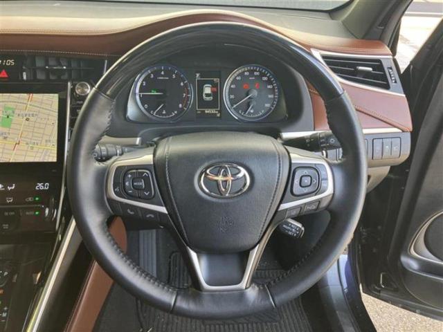 ハリアー プログレス　新品タイヤ／サンルーフ／ＪＢＬ／保証書／純正　ＳＤナビ／衝突安全装置／パノラミックビューモニター／車線逸脱防止支援システム／シート　ハーフレザー／電動バックドア／ヘッドランプ　ＬＥＤ　全周囲カメラ（12枚目）