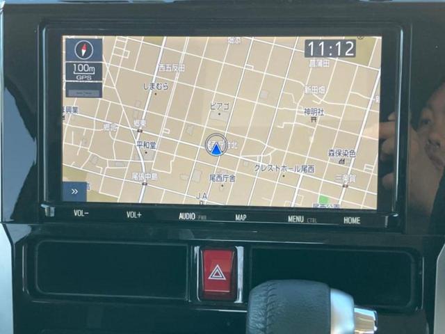 ルーミー カスタムＧ－Ｔ　保証書／純正　９インチ　ＳＤナビ／フリップダウンモニター／衝突安全装置／両側電動スライドドア／シートヒーター　前席／パノラミックビューモニター／車線逸脱防止支援システム／ドライブレコーダー　前後（9枚目）