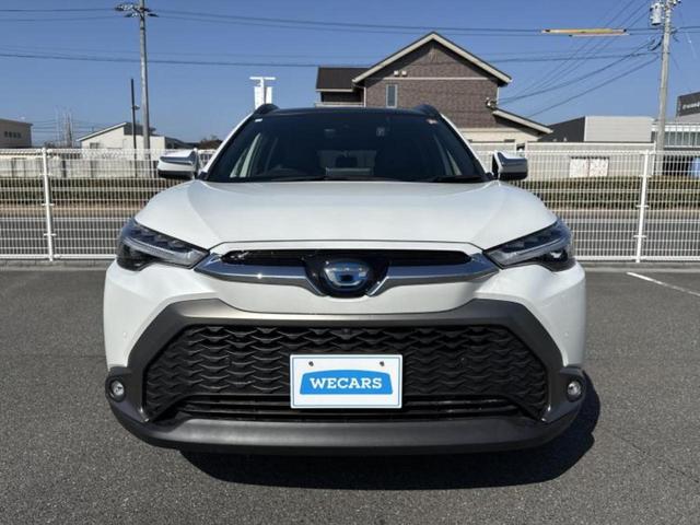 カローラクロス ハイブリッドＺ　新品タイヤ／ガラスルーフ／保証書／ディスプレイオーディオ８インチ／衝突安全装置／シートヒーター／パノラミックビューモニター／車線逸脱防止支援システム／シート　ハーフレザー／電動バックドア　全周囲カメラ（44枚目）