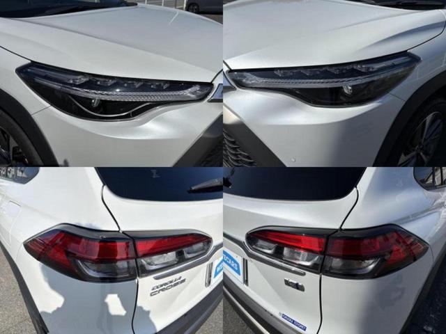 カローラクロス ハイブリッドＺ　新品タイヤ／ガラスルーフ／保証書／ディスプレイオーディオ８インチ／衝突安全装置／シートヒーター／パノラミックビューモニター／車線逸脱防止支援システム／シート　ハーフレザー／電動バックドア　全周囲カメラ（53枚目）