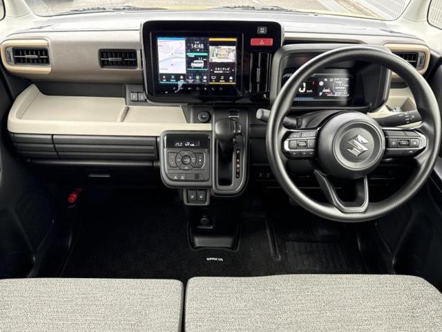 スペーシア ハイブリッドＸ　純正　９インチ　メモリーナビ／セーフティサポート（スズキ）／両側電動スライドドア／シートヒーター　前席／全方位モニター／車線逸脱防止支援システム／ヘッドランプ　ＬＥＤ／Ｂｌｕｅｔｏｏｔｈ接続（4枚目）