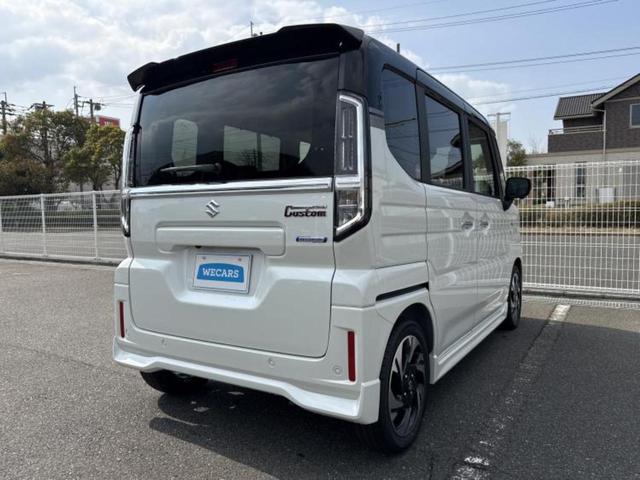 スペーシアカスタム ハイブリッドXSターボ 純正 9インチ メモリーナビ/セーフティサポート(スズキ)/両側電動スライドドア/シートヒーター 前席/全方位モニター/車線逸脱防止支援システム/登録済未使用車/ヘッドランプ LED ターボ(3枚目)