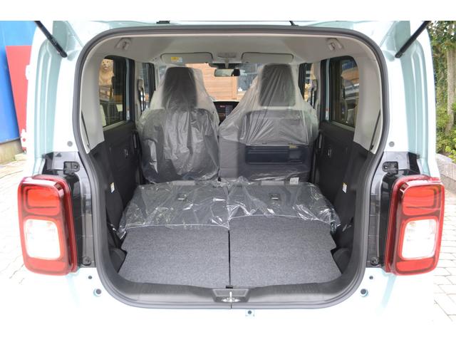 ワゴンＲスマイル ハイブリッドＸ　届出済未使用車　純正９インチナビ　全方位カメラ付き　両側電動スライドドア　スズキセーフティサポート　フロントフォグランプ　フルフラットシート　シートヒーター　スマートキー　プッシュスターター（17枚目）