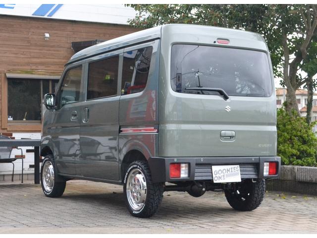 エブリイ ジョインターボ　ハイルーフ　１インチリフトアップ　オープンカントリーＲＴ　ガルシアシスコホイール　アウトクラスバンパー　オリジナルラプター塗装　届出済未使用車　新車保証付き　（アイビーグリーンメタリック）（27枚目）