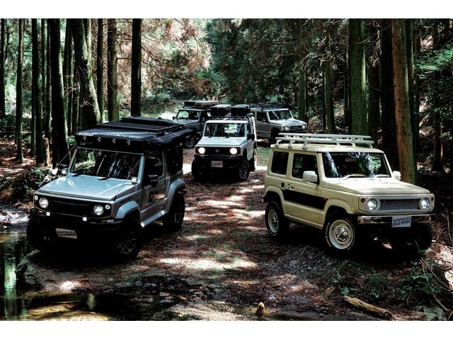 ジムニー ＸＣ　４ＷＤ　３インチリフトアップ　オープンカントリーＭＴタイヤ　　ホイールＸＪ０８　　ＧＢフェザーバンパー　ＧＢスペアタイヤカバー　（ミディアムグレー）（15枚目）