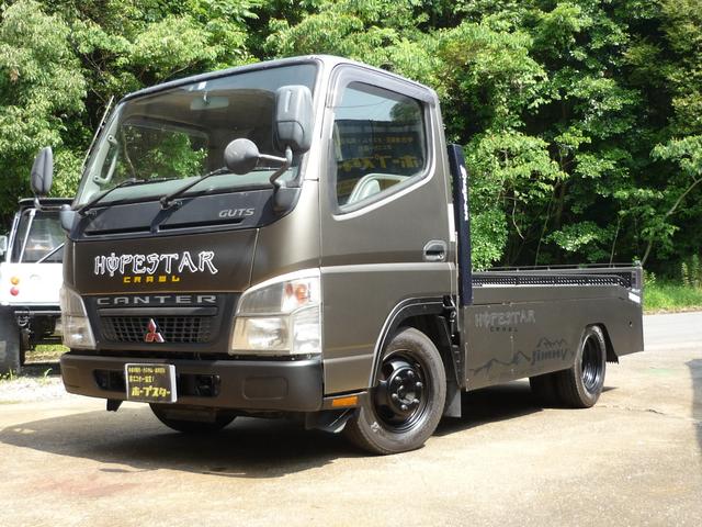 キャンター ロング全低床ＳＡ　４ナンバー積載車　３Ｌターボ　オートマ（2枚目）