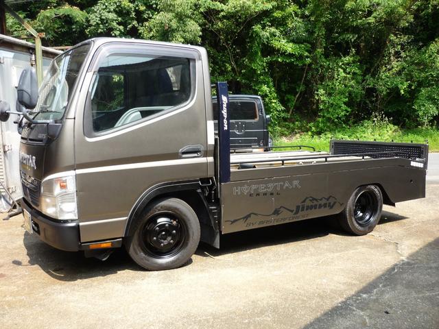 キャンター ロング全低床ＳＡ　４ナンバー積載車　３Ｌターボ　オートマ（4枚目）