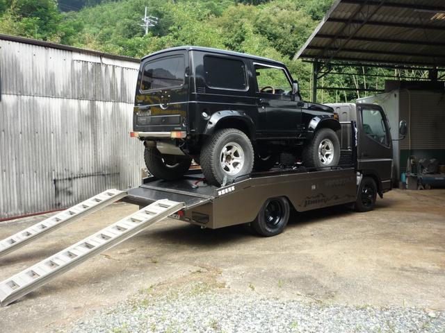キャンター ロング全低床ＳＡ　４ナンバー積載車　３Ｌターボ　オートマ（15枚目）