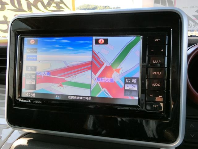 スペーシア ハイブリッドＸ　全周囲カメラ　両側電動スライドドア　ナビ　ＴＶ　クリアランスソナー　レーンアシスト　衝突被害軽減システム　オートライト　スマートキー　アイドリングストップ　電動格納ミラー　シートヒーター　ベンチシート（4枚目）