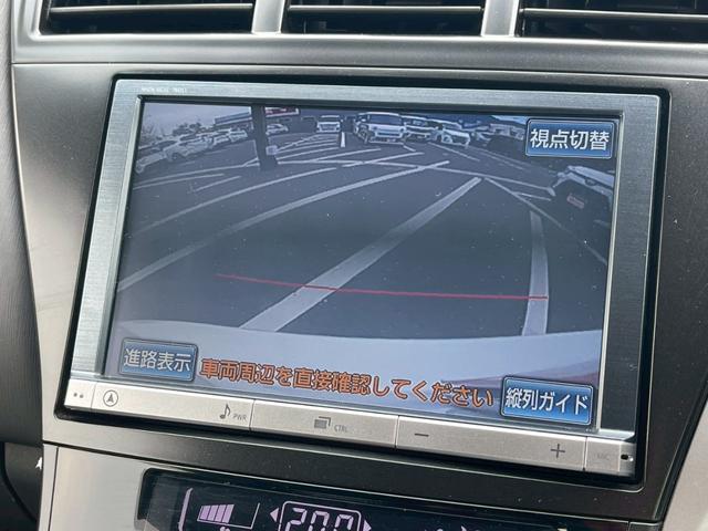 プリウスアルファ Ｇ　純正ナビ　フルセグＴＶ　スマ－トキ－　定期点検記録簿　禁煙車　ＬＥＤヘッドランプ　ステアリングリモコン　本革巻ステアリング　社外アルミ１７インチ　オートライト　オートマチックハイビーム　盗難防止（8枚目）
