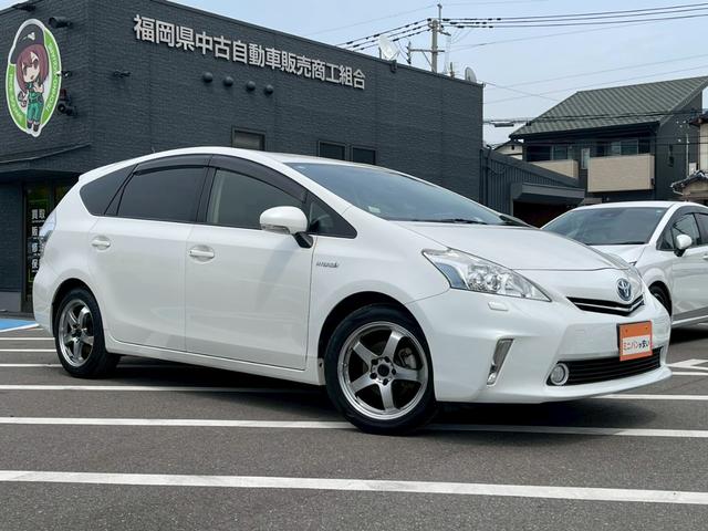 プリウスアルファ Ｇ　純正ナビ　フルセグＴＶ　スマ－トキ－　定期点検記録簿　禁煙車　ＬＥＤヘッドランプ　ステアリングリモコン　本革巻ステアリング　社外アルミ１７インチ　オートライト　オートマチックハイビーム　盗難防止（52枚目）