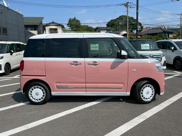 ムーヴキャンバス ストライプスＧ　スマートアシスト　禁煙車両　　電動パーキングブレーキ　ＬＥＤヘッドランプ　両側電動オートスライドドア　ホッとカップホルダー　シートヒーター　衝突軽減ブレーキ　スマートキー（57枚目）