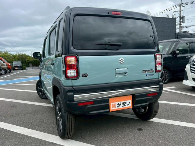 ハスラー タフワイルドターボ　禁煙車　スマートキー　レーダークルーズコントロール　レーンアシスト　衝突被害軽減システム　オートマチックハイビーム　シートヒーター　本革巻ステアリング　パドルシフト　１５インチ純正アルミホイール（4枚目）