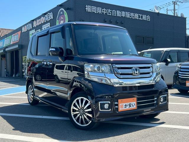 Ｎ－ＢＯＸカスタム Ｇ・ターボＬパッケージ　ハーフレザーシート　両側パワースライドドア　革巻きステアリング　バックカメラ　オートライト　メーカーＯＰナビ　フルフラットシート　前後ドラレコ　ＥＴＣ　ドアバイザー　純正１５インチアルミホイール（7枚目）