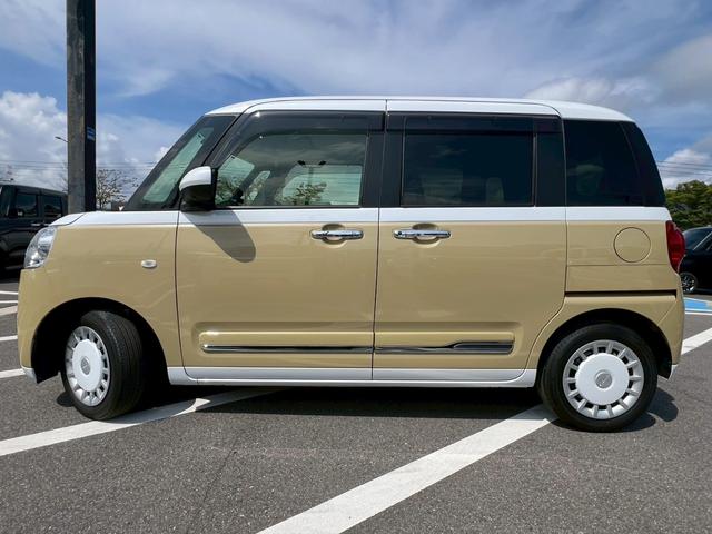 ムーヴキャンバス ストライプスＧターボ　全周囲カメラ　前後ドラレコ　ＥＴＣ　禁煙車　ワンオーナー　シートヒーター　ＬＥＤヘッドランプ　フロントフォグランプ　ベンチシート　フルフラットシート　両側電動スライドドア　ドアバイザー付　Ｄオーディオ（8枚目）
