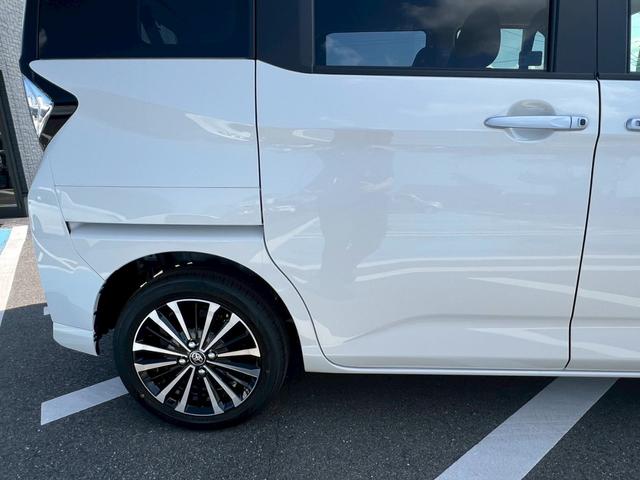 ルーミー カスタムG-T 全周囲カメラ シートヒーター 9インチDオーディオ フルセグTV LEDヘッドランプ フロントフォグランプ ブレーキホールド 電動パーキング 両側電動スライドドア 純正15インチアルミホイール(46枚目)