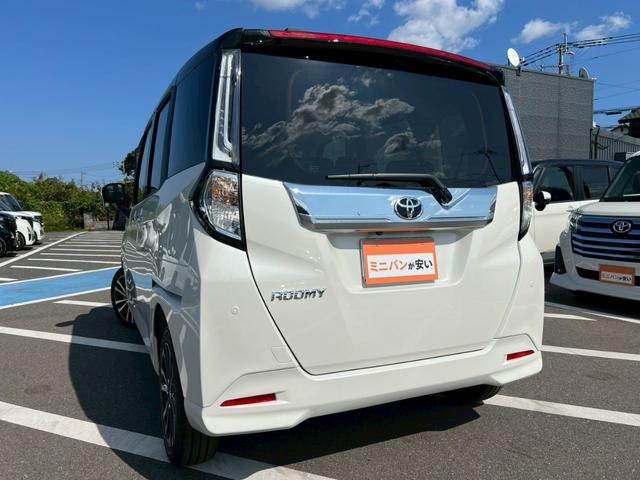 ルーミー カスタムG-T 全周囲カメラ シートヒーター 9インチDオーディオ フルセグTV LEDヘッドランプ フロントフォグランプ ブレーキホールド 電動パーキング 両側電動スライドドア 純正15インチアルミホイール(47枚目)