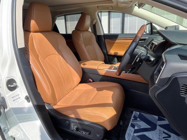 RX RX450h バージョンL 後期 パノラマサンルーフ モデリスタエアロ 12.3インチ純正SDナビ 全周囲カメラ プレミアムサウンド セーフティシステムプラス 禁煙車 パワーバックドア 茶革シート シートベンチレーション(9枚目)