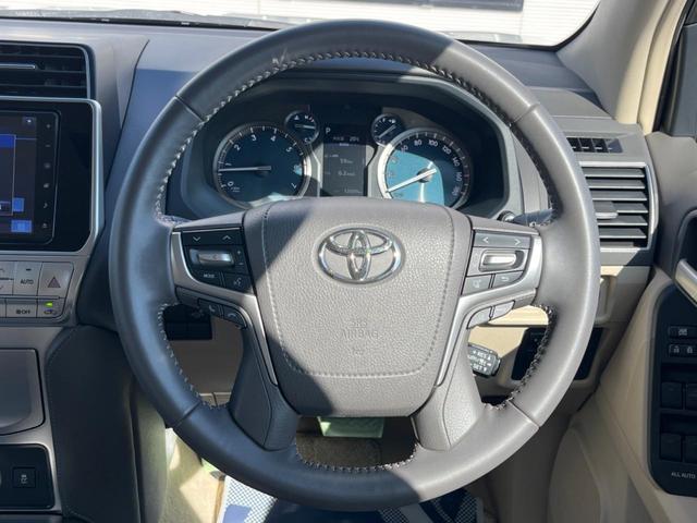 ランドクルーザープラド TX Lパッケージ 4WD 7人乗り サンルーフ モデリスタエアロ バックカメラ 純正9型ナビ セーフティセンス レーダークルーズ 禁煙車 レザーシート 快適温熱シート コーナーセンサー LEDヘッド ルーフレール(12枚目)