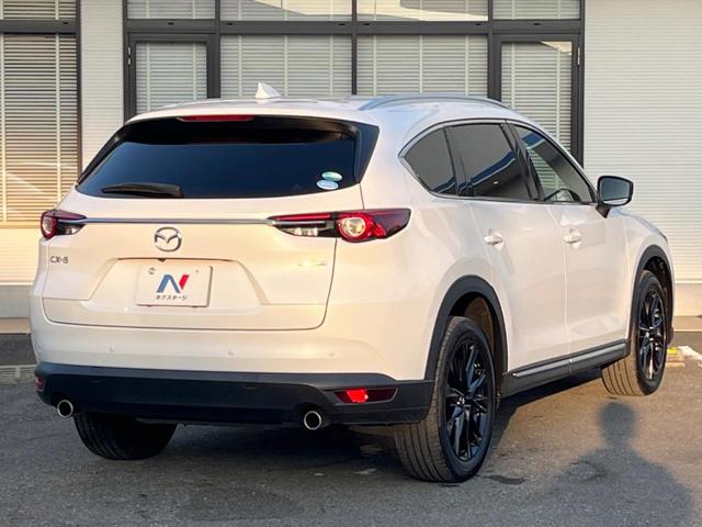 CX-8 25S ブラックトーンエディション 全周囲カメラ 衝突被害軽減システム レーダークルーズ 禁煙車 電動リアゲート ハーフレザーシート コーナーセンサー スマートキー LEDヘッド ルーフレール ETC 純正19インチアルミ(53枚目)