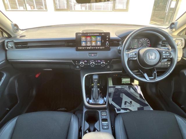 ヴェゼル ｅ：ＨＥＶ　Ｚ　純正９インチナビ　全周囲カメラ　ホンダセンシング　禁煙車　電動リアゲート　ハーフレザーシート　シートヒーター　ドラレコ　スマートキー　シーケンシャルターンランプ　ＥＴＣ２．０　純正１８インチアルミ（2枚目）