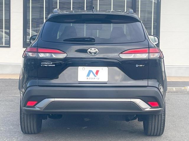 カローラクロス ハイブリッド　Ｚ　バックカメラ　衝突被害軽減システム　レーダークルーズ　禁煙車　電動リアゲート　ハーフレザーシート　パワーシート　コーナーセンサー　スマートキー　ＬＥＤヘッド　ルーフレール　ビルトインＥＴＣ（16枚目）