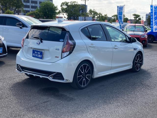 アクア Ｇ　Ｇ’ｓ　プリクラッシュセーフティ　車線逸脱警報　純正ＳＤナビ　地デジ　バックモニター　前後ドラレコ　クルーズコントロール　運転席シートヒーター　ハーフレザーシート　ＬＥＤ　ＥＴＣ　純正１７ＡＷ（2枚目）