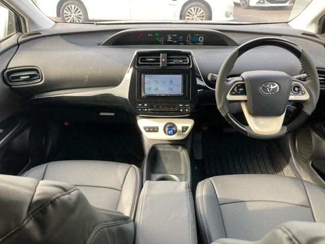 プリウス S プリクラッシュセーフティ 車線逸脱警報 ケンウッドSDナビ ワンセグ Bluetooth バックモニター ドラレコ レザー調シートカバー オートハイビーム ETC Laffite18AW(7枚目)