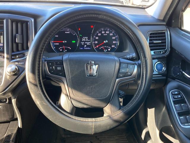 クラウンハイブリッド アスリートＳ　ブラックスタイル　純正ＨＤＤナビ　地デジ　Ｂｌｕｅｔｏｏｔｈ　バックモニター　前席シートヒーター　前席パワーシート　革巻きハンドル　クルーズコントロール　ステアリングヒーター（13枚目）