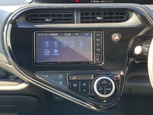 アクア Ｓスタイルブラック　プリクラッシュセーフティ　車線逸脱警報　純正ＳＤナビ　地デジ　Ｂｌｕｅｔｏｏｔｈ　バックモニター　前後ドラレコ　レザー調シートカバー　オートハイビーム　ＬＥＤ　ＥＴＣ（9枚目）