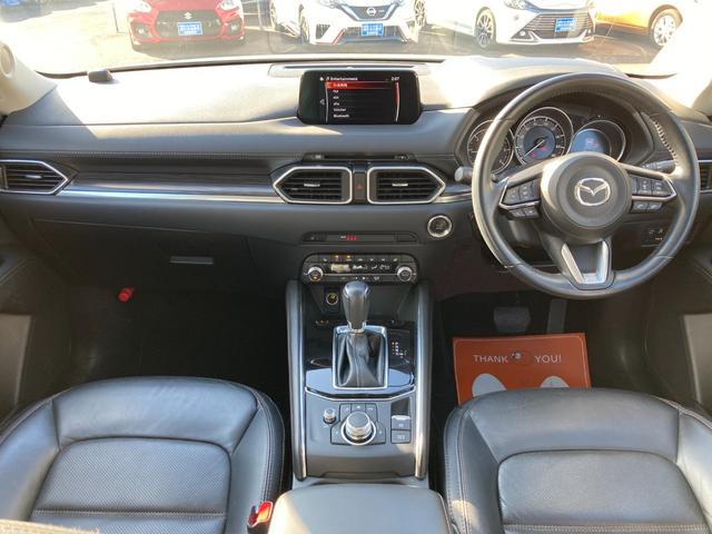 CX-5 XD Lパッケージ ディーゼルターボ車 スマートシティブレーキサポート ブラインドスポットモニター 標識検知 地デジ Bluetooth 360°モニター 前後ドラレコ ステアリングヒーター 黒革シート パワートランク(8枚目)