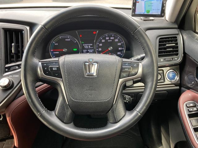 クラウンハイブリッド アスリートＳ　純正ＨＤＤナビ　地デジ　Ｂｌｕｅｔｏｏｔｈ　バックモニター　デジタルインナーミラー型ドラレコ　前席シートヒーター　前席パワーシート　レーダークルーズコントロール　ステアリングヒーター　ＥＴＣ（14枚目）