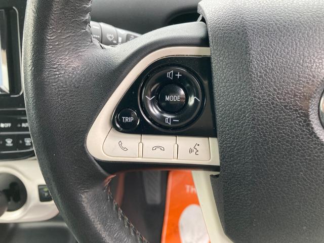 プリウス Ｓ　カロッツェリアＳＤナビ　地デジ　Ｂｌｕｅｔｏｏｔｈ　バックモニター　ドラレコ　革巻きハンドル　エアロパーツ　ＥＴＣ　ＬＯＸＲＮＹ１９ＡＷ（14枚目）