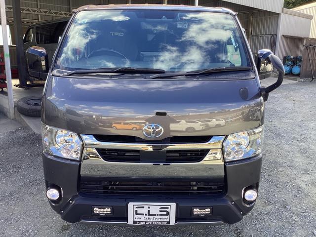 ハイエースバン スーパーGL ダークプライムII 6型 TRDエアロ4点 アルパインBIGXフローティングナビ TRDスポーツシート パノラミックビュー クリアランスソナー トヨタセーフティセンス ベッドキット ドライブレコーダー前後(8枚目)