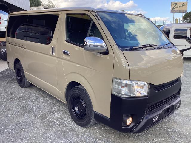 レジアスエースバン ロングスーパーGL 2型 アースカラーパッケージ仕様 4型フェイス 新品タイミングベルト 新品シートカバー LEDデイライト付きバンパーガード バットフェイスボンネット ドライブレコーダー 助手席エアバック ETC(7枚目)