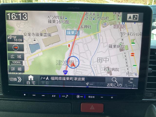 ハイエースバン スーパーGL ダークプライム 4型 アルパインBIGXフローティングナビ モデリスタデイライト付きフロントスポイラー フリップダウンモニター デジタルインナーミラー型ドラレコ前後 LEDフォグランプ ダークプライム限定色(27枚目)