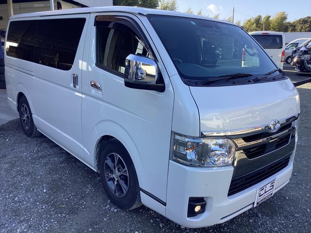 ハイエースバン スーパーGL ダークプライムII 7型 ローダウン 両側パワースライドドア 社外フローティングナビ クリアランスソナー トヨタセーフティセンス ドライブレコーダー前後 純正アルミホイール 純正LEDフォグランプ 助手席エアバック(7枚目)