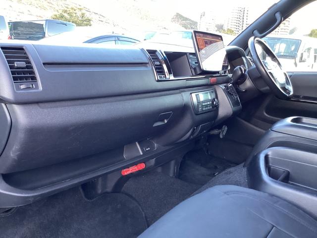 ハイエースバン スーパーGL ダークプライムII 6型 アルパインBIGXフローティングナビ パノラミックビュー クリアランスソナー アルパインフリップダウンモニター TSS 新品シートカバー デジタルインナーミラー ドライブレコーダー前後(43枚目)