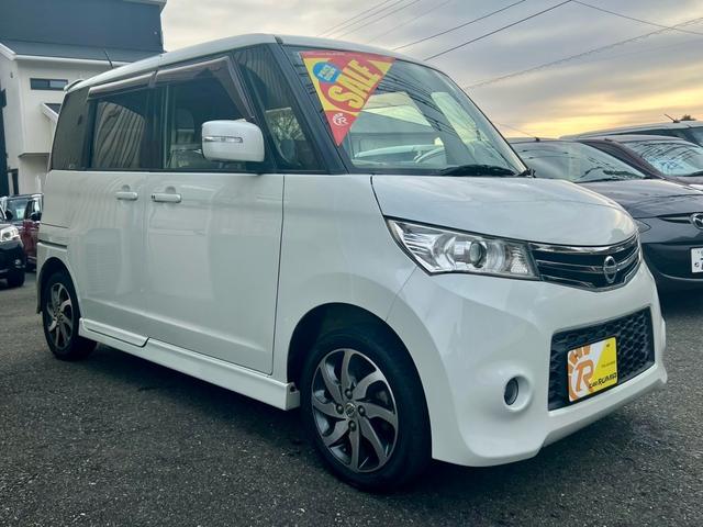 ルークス ハイウェイスター　全国１年保証付　左側電動スライドドア　１４インチ純正アルミ　キーレスエントリー　スマートキー　ＨＩＤ　ＣＤ（3枚目）