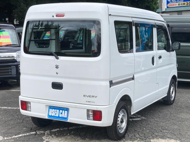 エブリイ PA 衝突軽減ブレーキ オートギアシフト オートハイビーム レーン逸脱警報 コーナーセンサー ハイルーフ 2nd発進 集中ドアロック 4人乗 光軸調整ライト オートライト 取説 ドアバイザー 集中ドアロック ラジオ ABS ESC(6枚目)