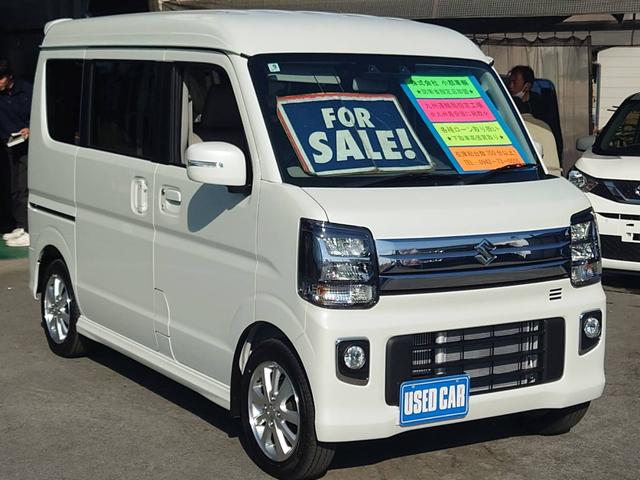 エブリイワゴン PZターボスペシャル ハイルーフ 届出済未使用車 両側Pドア 純正ディスプレイオーディオ 衝突軽減ブレーキ コーナーセンサー Bluetooth バックカメラ レーン逸脱警報 オートハイビーム LEDヘッドライト USB入力 シートヒーター スマートキー(5枚目)