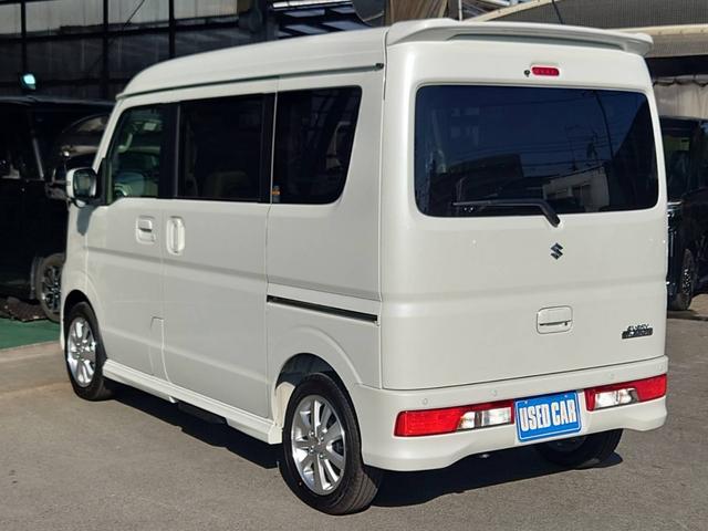 エブリイワゴン PZターボスペシャル ハイルーフ 届出済未使用車 両側Pドア 純正ディスプレイオーディオ 衝突軽減ブレーキ コーナーセンサー Bluetooth バックカメラ レーン逸脱警報 オートハイビーム LEDヘッドライト USB入力 シートヒーター スマートキー(8枚目)