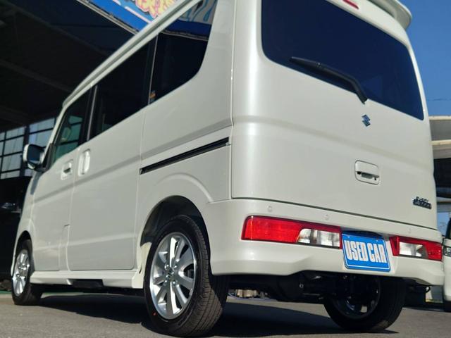 エブリイワゴン PZターボスペシャル ハイルーフ 届出済未使用車 両側Pドア 純正ディスプレイオーディオ 衝突軽減ブレーキ コーナーセンサー Bluetooth バックカメラ レーン逸脱警報 オートハイビーム LEDヘッドライト USB入力 シートヒーター スマートキー(47枚目)