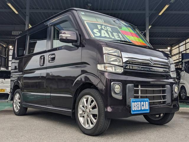 エブリイワゴン ＰＺターボスペシャル　ＳＤナビ　両側パワードア　衝突軽減装置　Ｂｌｕｅｔｏｏｔｈ　フルセグＴＶ　オートステップ　リアヒーター　純正１４ＡＷ　ＨＩＤヘッドライト　フォグライト　オートライト　ステリモ　スマートキー　盗難防止装置　電格ミラー　純正フルエアロ　ＤＶＤ（19枚目）